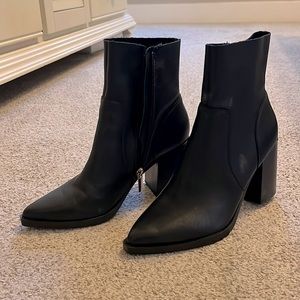 Steve Madden black booties.